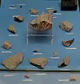 Fragmente des Braunschweiger Meteoriten, am 23. April 2013 in Melverode eingeschlagen