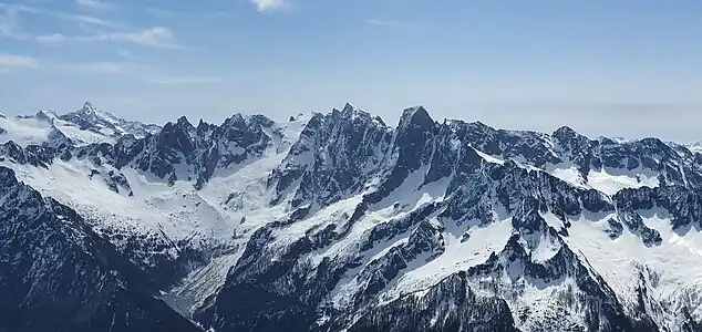 Aussicht auf die Bergeller Alpen