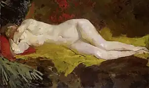 Liegendes Aktmodell, ca. 1888