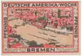 Illustrationen von E. Scotland auf Notgeldscheinen aus Bremen, von 1923.