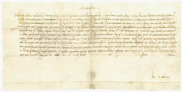 Cancellaresca im Breve geschrieben von Ludovico degli Arrighi 1513