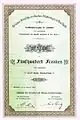 Gründeraktie vom 22. Februar 1892