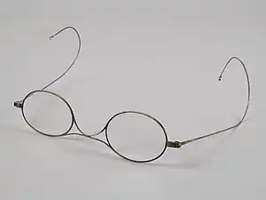 Jagd und Reiter Brille, mit K-Steg und ovalen Gläsern, 1880–1910