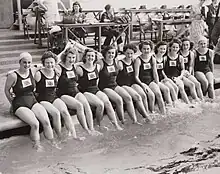 Die britische olympische Frauenmannschaft 1948 in London