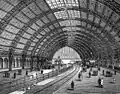 Bahnhofshalle,Stich nach dem Bauplan 1878–1882