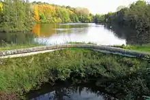 Stausee mit Staumauer in Herzogenrath