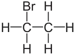 Strukturformel von Bromethan