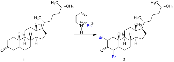 Bromierung eines 3-Ketosteroids.