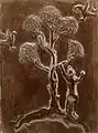 Baum mit Bär und Vögeln