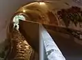 Süssbachtunnel mit Fussweg unter dem Gleisfeld bei Brugg