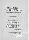 li.: Pension Moritz um 1900; re.: Werbebroschüre für das „Gebirgskurhaus Pension Moritz“ (vor 1928)