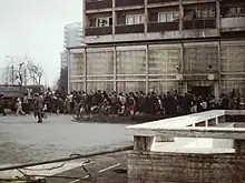 Warteschlange für Speiseöl, 1986