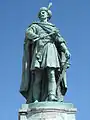 Das Thököly Denkmal in den Kolonnaden des Millenniumsdenkamls in Budapest