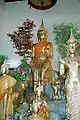 Bild 4: Sitzend, mit Affe und Elefant (Rattanakosin-Stil), Wat Pho, Bangkok