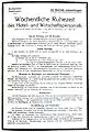 Aushang des Bünder Hoteliervereins mit der Regelung der Ruhezeiten aus den 1930er Jahren