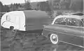 GFK-Klappwohnwagen Bummelant Bj. 1952, konstruiert und hergestellt von Karl Kutschelis in Unna