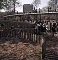 Die Fußgängerbrücke im Jahr 1967