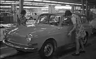 Endmontage im Volkswagenwerk Wolfsburg, Januar 1973
