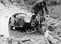 Russland, Motorrad im Schlamm, Frühjahr 1943