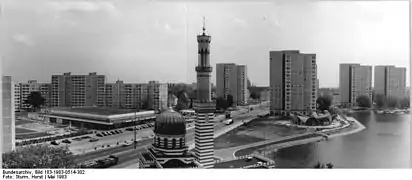 Luftbild, Dampfmaschinenhaus im Vordergrund, 1983