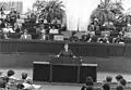 Präsidium des XII. Bundeskongresses im Palast der Republik in Ostberlin