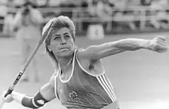 Die Olympiasiegerin von 1988 – damals als Petra Felke – und Weltrekordinhaberin Petra Meier erreichte Platz sieben