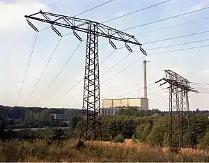 Kernkraftwerk Rheinsberg in seiner Betriebszeit, April 1990