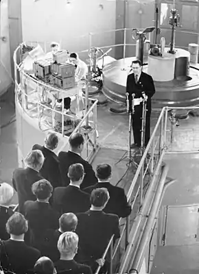 Einweihung des Rossendorfer Forschungsreaktors im Jahr 1957