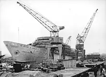 1960, das FDGB-Urlauberschiff am Ausrüstungskai der MTW