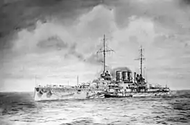 Zeichnung der Ostfriesland, 1911