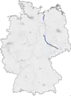 Karte mit dem in Planung bzw. in Bau befindlichen Lückenschluss (hellblau)