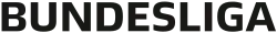 Abgebildet ist das Logo der deutschen Fußball-Bundesliga. Es besteht aus der Schrift "Bundesliga". Die Schriftfarbe ist schwarz.