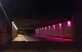 LED-Beleuchtung unter der Bahnbrücke in Oker