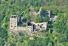 Luftaufnahme Burg Liebenstein, 2005