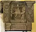Weiteres Sandsteinwappen von 1542 aus der Eingangshalle in der Burg Arnstein