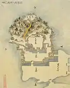 Alter Plan der Burg