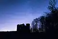 Burg Reußenstein mit Nachthimmel