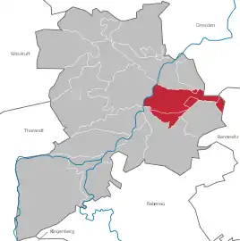 Lage von Burgk in Freital