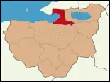 Karte der Türkei, Position von Gemlik hervorgehoben