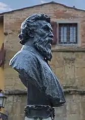 Büste Benvenuto Cellinis auf dem Ponte Vecchio in Florenz