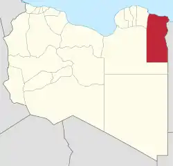 Die Lage von Munizip al-Butnan in Libyen