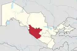 Lage der Provinz Buxoro in Usbekistan
