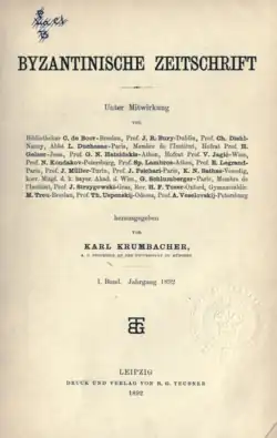 Titelblatt der ersten Ausgabe