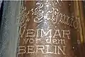 Logo 21888–1896C.F.Schmidt / WEIMAR / vor dem / BERLIN(ehemals in Berlin)