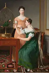 Mendel Levin Nathansons ältere Töchter Bella und Hanna (1820), Öl auf Leinwand, 125 × 85,5 cm, Statens Museum for Kunst