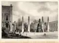 Gedenkteeken voor Frederik den Grooten te Berlin, Stahlstich, 1851
