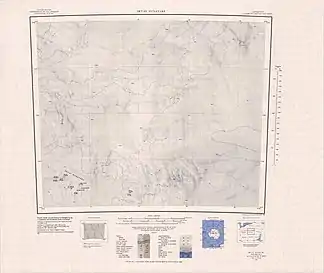 Kartenblatt Sky-Hi Nunataks von 1988 mit den Bergen im Südwesten der Karte