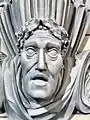 Maske am Denkmal des Caspar Heinrich von Beneckendorf 1750