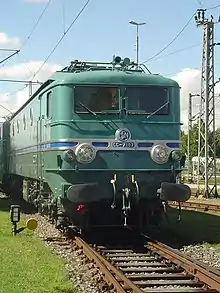 Die Weltrekordlokomotive CC 7107, aufgenommen in München-Freimann.