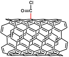 Kovalente Modifizierung von Nanoröhren.